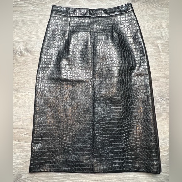 ModCloth Faux Leather Women Skirt- 4 - Picture 1 of 7